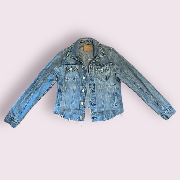 Blank NYC Distressed Denim Jacket in Traffic Jam - Picture 2 of 6